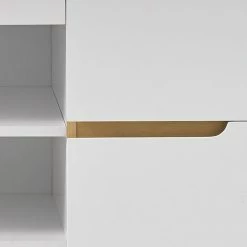 Mørteens Meuble TV Tenabo - Blanc mat / Chêne à nœuds -loftscape Boutique sideboard tenabo i matt weiss asteiche 5237804