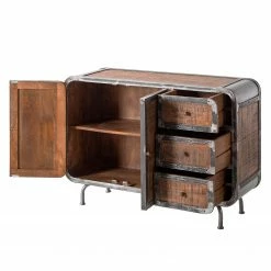 Ars manufacti Buffet Wharton I - Partiellement en acacia massif / Acier 22 Ars manufacti Buffet Wharton I - Partiellement en acacia massif / Acier -loftscape Boutique sideboard wharton i mango teilmassiv stahl 5212048