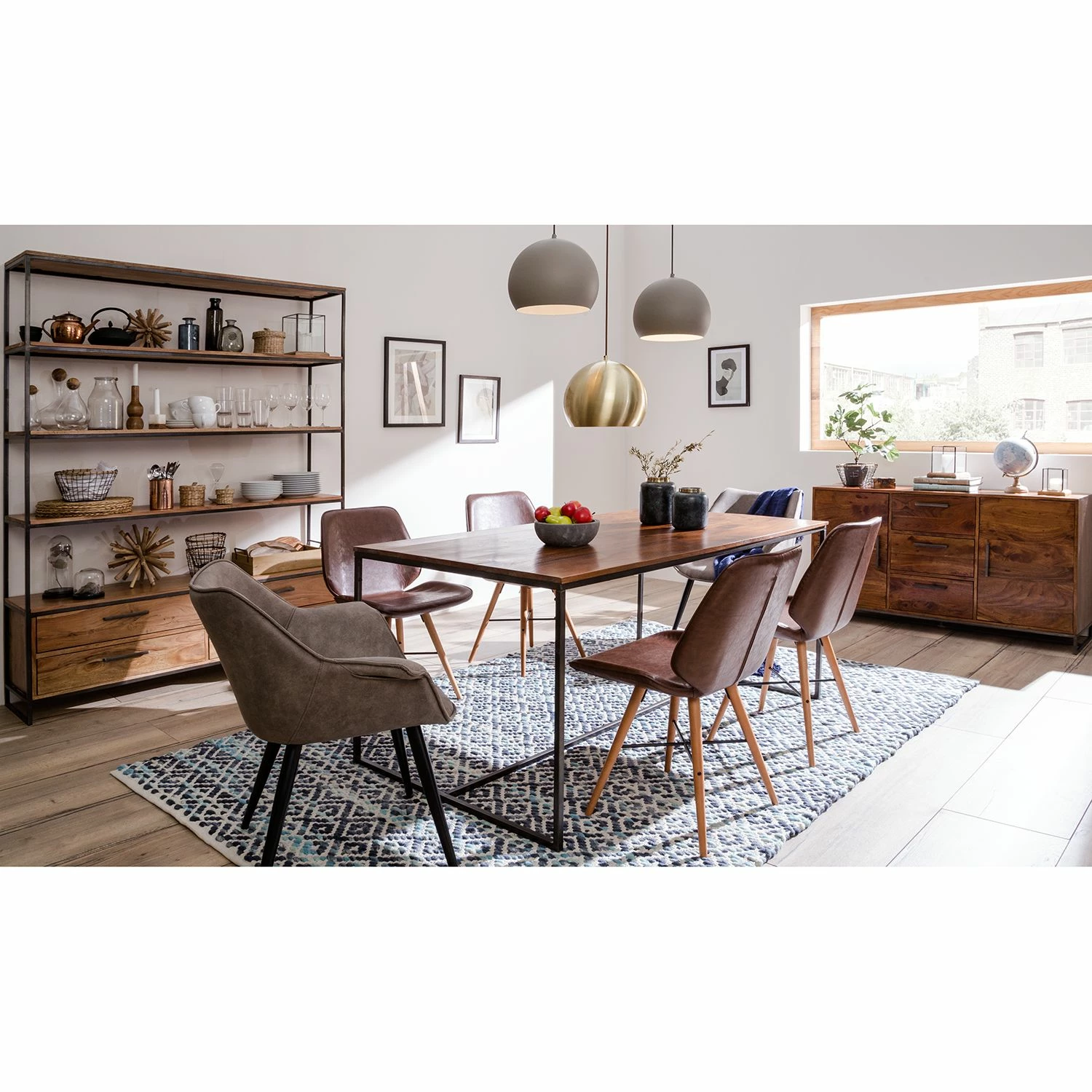 Ars manufacti Buffet Woodson - Acacia brun - Largeur : 145 cm 4 Ars manufacti Buffet Woodson - Acacia brun - Largeur : 145 cm – Image 2