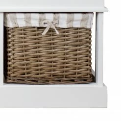 Maison Belfort Banc Elven - Paulownia massif - Blanc / Marron -loftscape Boutique sitzbank elven paulownia massiv weiss 4347432