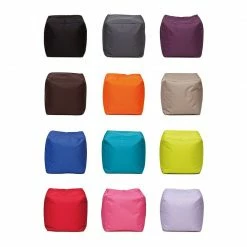 SITTING POINT Pouf Scuba Cube - Tissu rouge -loftscape Boutique sitzwuerfel scuba cube stoff schwarz 1313265