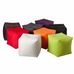 SITTING POINT Pouf Scuba Cube - Tissu rouge -loftscape Boutique sitzwuerfel scuba cube stoff schwarz 1313269