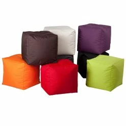 SITTING POINT Pouf Scuba Cube - Tissu rouge -loftscape Boutique sitzwuerfel scuba cube stoff schwarz 1313271