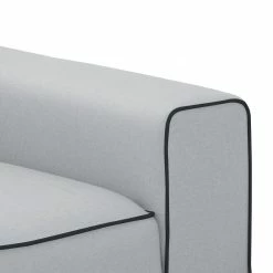 Studio Copenhagen Canapé Ampio Duo (3 places) Tissu - Tissu Floreana : Gris clair - Noir -loftscape Boutique sofa ampio duo 3 sitzer schwarz stoff floreana hellgrau 3967912