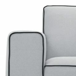 Studio Copenhagen Canapé Ampio Duo (3 places) Tissu - Tissu Floreana : Gris clair - Noir -loftscape Boutique sofa ampio duo 3 sitzer schwarz stoff floreana hellgrau 3967916