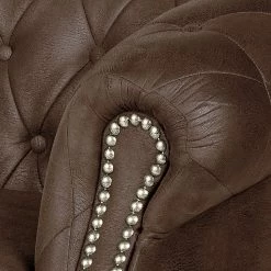 Ars manufacti Canapé Benavente (2 places) - Aspect vieux cuir marron foncé -loftscape Boutique sofa benavente 2 sitzer antiklederoptik dunkelbraun 437397