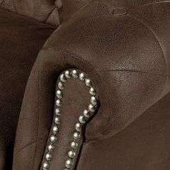 Ars manufacti Canapé Benavente (2 places) - Aspect vieux cuir marron foncé -loftscape Boutique sofa benavente 2 sitzer antiklederoptik dunkelbraun 437401