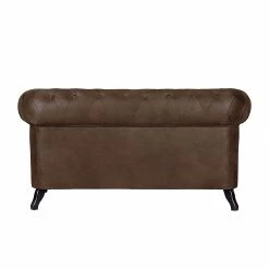Ars manufacti Canapé Benavente (2 places) - Aspect vieux cuir marron foncé -loftscape Boutique sofa benavente 2 sitzer antiklederoptik dunkelbraun 437404