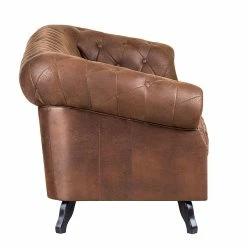 Ars manufacti Canapé Benavente (3 places) - Aspect vieux cuir marron -loftscape Boutique sofa benavente 3 sitzer antiklederlook braun 405747