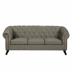 Jack & Alice Canapé Benavente I (3 places) - Gris minéral -loftscape Boutique sofa benavente i 3 sitzer microfaser steingrau 4652380