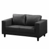 Ars manufacti Canapé Bexwell I (2 places) - Imitation cuir - Cuir synthétique Madara: Noir -loftscape Boutique sofa bexwell 2 sitzer kunstleder schwarz 5052508