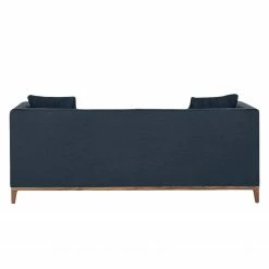 Jack & Alice Canapé Blomma (3 places) - Tissu bleu foncé - Structure : couleur noisette -loftscape Boutique sofa blomma 3 sitzer webstoff dunkelblau gestell nussbaumfarbig 4833092