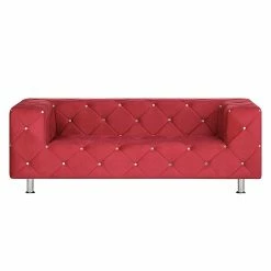 Home Design Canapé Carlotta (2 places) - Microfibre rouge 13 Home Design Canapé Carlotta (2 places) - Microfibre rouge -loftscape Boutique sofa carlotta 2 sitzer microfaser rot 388190
