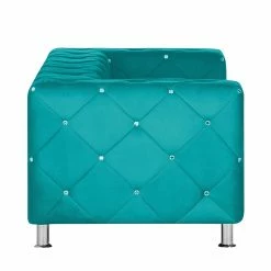 Home Design Canapé Carlotta (2 places) - Microfibre turquoise 13 Home Design Canapé Carlotta (2 places) - Microfibre turquoise -loftscape Boutique sofa carlotta 2 sitzer microfaser tuerkis 437664