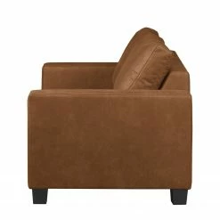 Loftscape Canapé Greenwood (2 places) - Aspect cuir vieilli - Microfibre Priya: Cognac -loftscape Boutique sofa greenwood 2 sitzer antiklederlook cognac 4493844