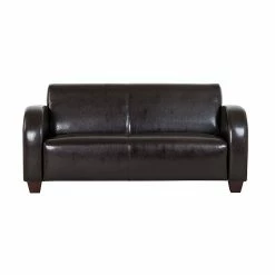 Maison Belfort Canapé La Habana (2 places) - Cuir synthétique marron -loftscape Boutique sofa la habana 2 sitzer bycast kunstleder dunkelbraun 256062