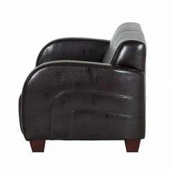 Maison Belfort Canapé La Habana (2 places) - Cuir synthétique marron -loftscape Boutique sofa la habana 2 sitzer bycast kunstleder dunkelbraun 256063