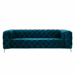Jack & Alice Canapé Leominster (3 places) - Bleu marine -loftscape Boutique sofa leominster 3 sitzer samt marineblau 4999228