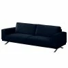 Jack & Alice Canapé Lorcy (3 places) - Bleu foncé 1 Jack & Alice Canapé Lorcy (3 places) - Bleu foncé -loftscape Boutique sofa lorcy 3 sitzer samt dunkelblau 4892152