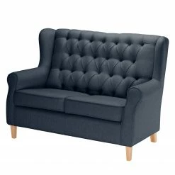Maison Belfort Ensemble de salon Luro (2-1) - Bleu foncé -loftscape Boutique sofa luro 2 sitzer strukturstoff dunkelblau 4542800