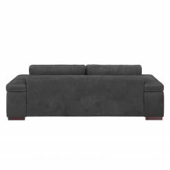 Ars Natura Canapé Maine (3 places) - Gris foncé -loftscape Boutique sofa maine 3 sitzer echtleder dunkelgrau 4479940