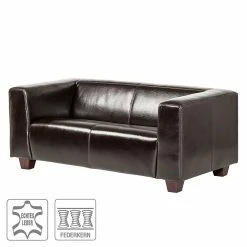 Maison Belfort Canapé Nespolo (2 places) - Cuir synthétique marron foncé -loftscape Boutique sofa nespolo 2 sitzer bycast echtleder dunkelbraun 3352973