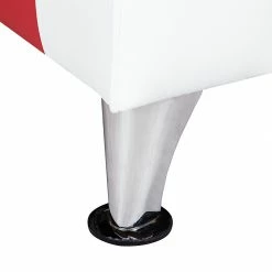 Studio Monroe Canapé Nixa (2 places) - Cuir synthétique - Rouge / Blanc -loftscape Boutique sofa nixa 2 sitzer kunstleder rot weiss 399367