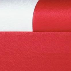 Studio Monroe Canapé Nixa (2 places) - Cuir synthétique - Rouge / Blanc -loftscape Boutique sofa nixa 2 sitzer kunstleder rot weiss 399370