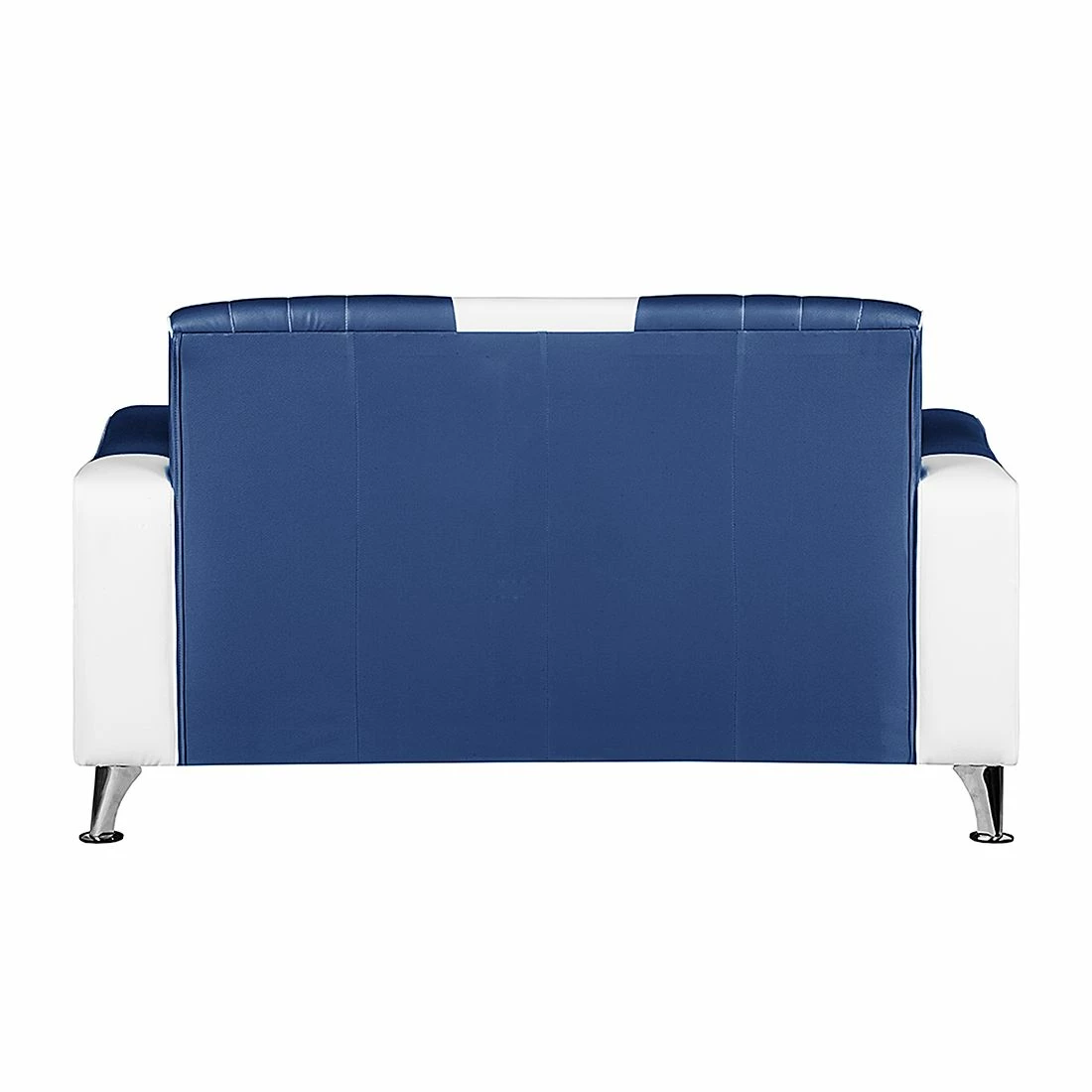 Studio Monroe Canapé Nixa (2 places) - Cuir synthétique - Blanc / Bleu foncé 6 Studio Monroe Canapé Nixa (2 places) - Cuir synthétique - Blanc / Bleu foncé – Image 4