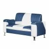 Studio Monroe Canapé Nixa (2 places) - Cuir synthétique - Blanc / Bleu foncé 2 Studio Monroe Canapé Nixa (2 places) - Cuir synthétique - Blanc / Bleu foncé -loftscape Boutique sofa nixa 2 sitzer kunstleder weiss dunkelblau 435861