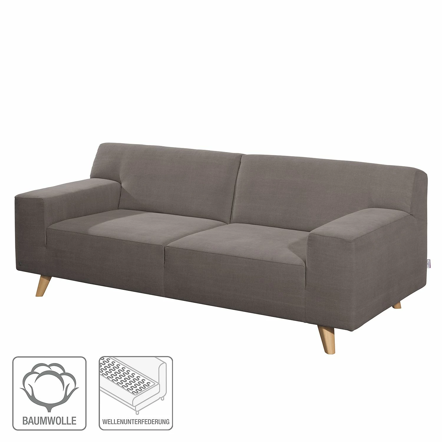 Tom Tailor Canapé Nordic Pure (2 places) - Tissu TUS : 4 brown 4 Tom Tailor Canapé Nordic Pure (2 places) - Tissu TUS : 4 brown – Image 2