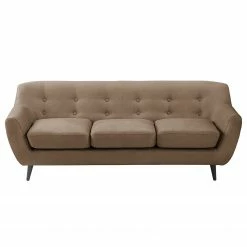 Ars manufacti Canapé Rometta (3 places) - Gris congo -loftscape Boutique sofa rometta 3 sitzer antiklederlook congo grau 4925448