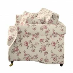 Maison Belfort Canapé Rosehearty (2 places) - Tissu - Crème / Rose -loftscape Boutique sofa rosehearty 2 sitzer webstoff creme rose 4191064