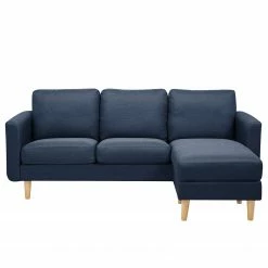 Mørteens Canapé Saluda (3 places avec repose-pied - Tissé à plat - Bleu foncé -loftscape Boutique sofa saluda 3 sitzer mit hocker flachgewebe dunkelblau 4723268