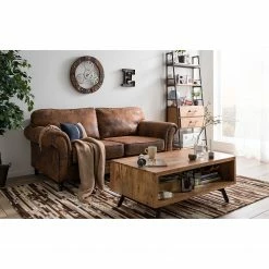 Ars manufacti Canapé Sombrero (3 places) - Cuir synthétique vieilli marron 17 Ars manufacti Canapé Sombrero (3 places) - Cuir synthétique vieilli marron -loftscape Boutique sofa sombrero 3 sitzer antiklederoptik dunkelbraun 5092884