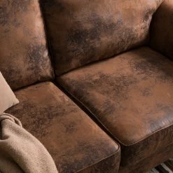 Ars manufacti Canapé Sombrero (3 places) - Cuir synthétique vieilli marron 22 Ars manufacti Canapé Sombrero (3 places) - Cuir synthétique vieilli marron -loftscape Boutique sofa sombrero 3 sitzer antiklederoptik dunkelbraun 5092892