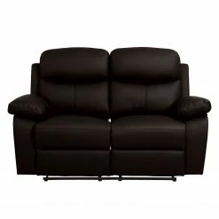 Modoform Canapé Tetchill (2 places) - Avec fonction relaxation - Imitation cuir - Marron foncé -loftscape Boutique sofa tetchill 2 sitzer mit relaxfunktion kunstleder braun 4604972
