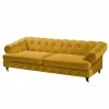 Jack & Alice Canapé Thory (3 places) - Jaune moutarde -loftscape Boutique sofa thory 3 sitzer samt senfgelb 4895836