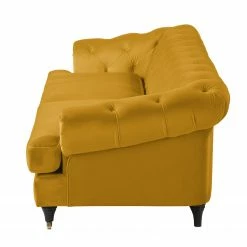 Jack & Alice Canapé Thory (3 places) - Jaune moutarde -loftscape Boutique sofa thory 3 sitzer samt senfgelb 4895848
