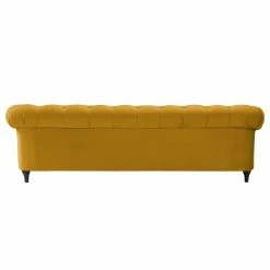 Jack & Alice Canapé Thory (3 places) - Jaune moutarde -loftscape Boutique sofa thory 3 sitzer samt senfgelb 4895852