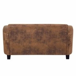 Ars manufacti Canapé Tullow (2 places) - Aspect cuir vieilli - Marron -loftscape Boutique sofa tullow 2 sitzer antiklederlook braun 405020