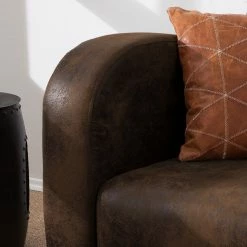 Ars manufacti Canapé Tullow (2 places) - Aspect vieux cuir marron foncé -loftscape Boutique sofa tullow 3 sitzer antiklederoptik dunkelbraun 4972140