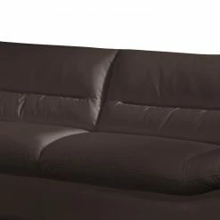 Cotta Canapé Doug (3 places) - Cuir véritable marron foncé -loftscape Boutique sofa william 3 sitzer echtleder dunkelbraun 343162
