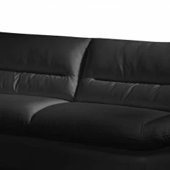Cotta Canapé Doug (3 places) - Cuir véritable noir - Cuir Ramsa Noir -loftscape Boutique sofa william 3 sitzer echtleder schwarz 343140