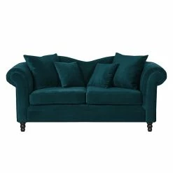 Jack & Alice Canapé York (2 places) - Bleu pétrole 15 Jack & Alice Canapé York (2 places) - Bleu pétrole -loftscape Boutique sofa york 2 sitzer samtstoff petrol 301118