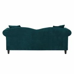 Jack & Alice Canapé York (3 places) - Tissu Chepi : Bleu pétrol -loftscape Boutique sofa york 3 sitzer samtstoff petrol 301155