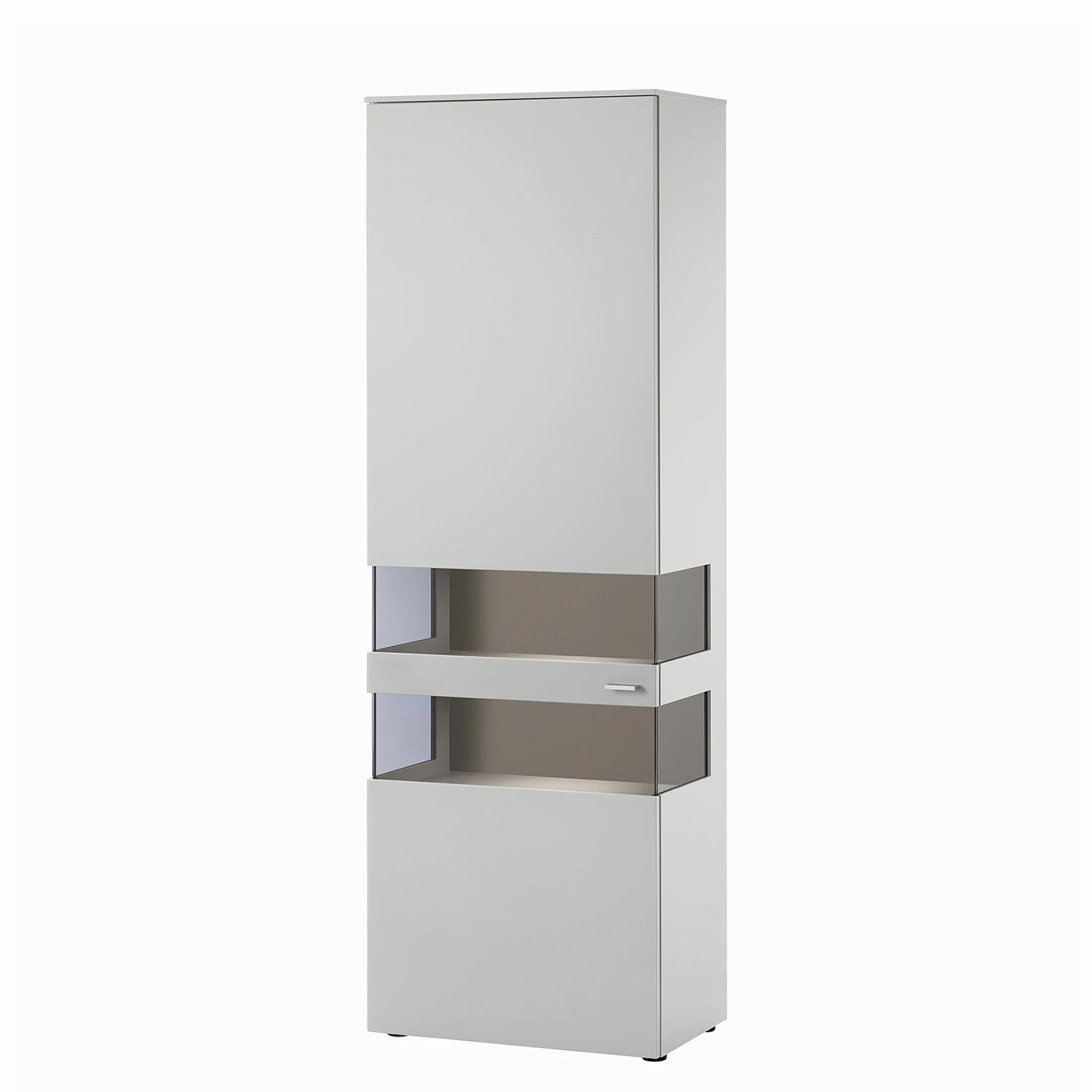 GWINNER Ensemble mural Anzio I (4 éléments) - Blanc mat - Porte en verre à gauche - Avec éclairage 4 GWINNER Ensemble mural Anzio I (4 éléments) - Blanc mat - Porte en verre à gauche - Avec éclairage – Image 2