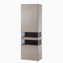 GWINNER Vitrine Anzio - Tourbe mat - Butoir à droite - Sans éclairage