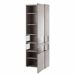 GWINNER Vitrine Anzio - Tourbe mat - Butoir à droite - Sans éclairage -loftscape Boutique standvitrine anzio ohne beleuchtung fango tueranschlag rechts 4524952