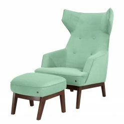 Tom Tailor Fauteuil à oreilles Cozy - Tissu - Vert menthe